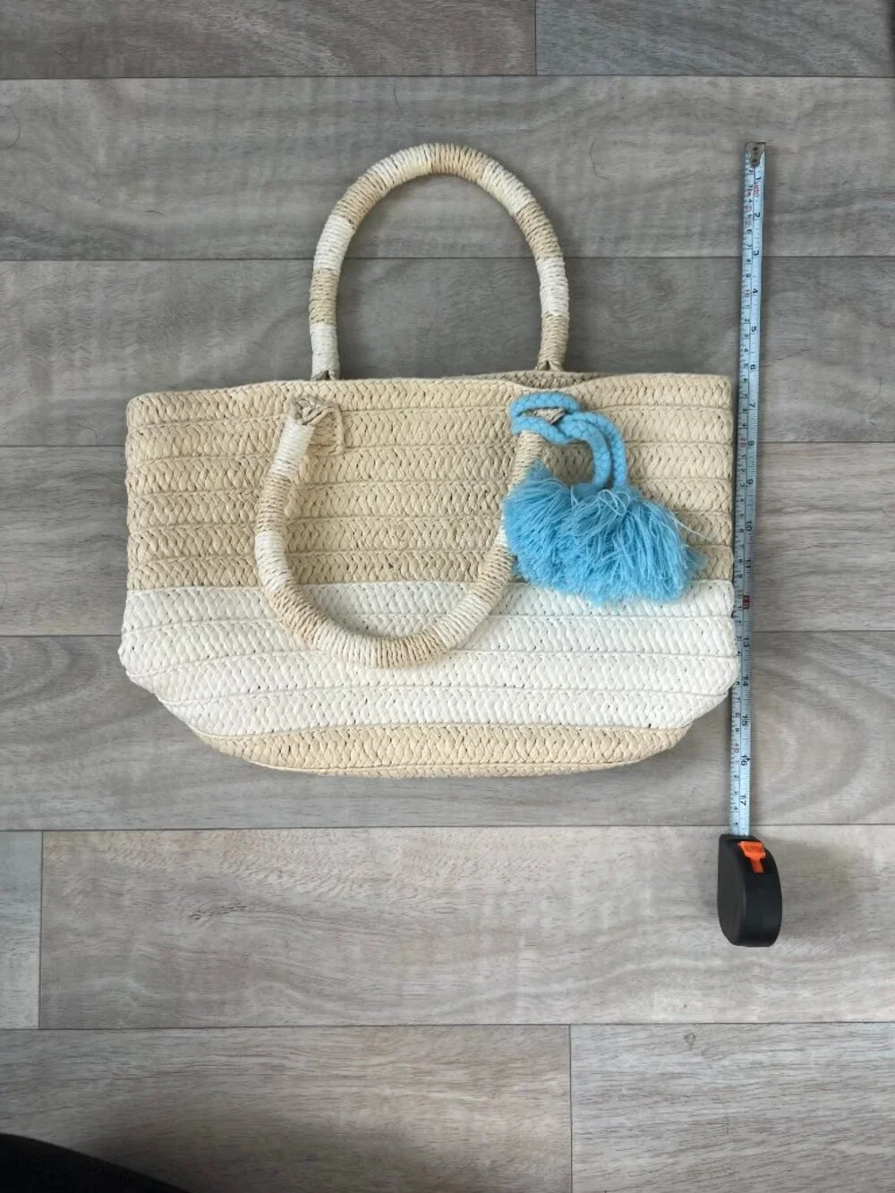 ALTRU Straw Tote Bag with Tie